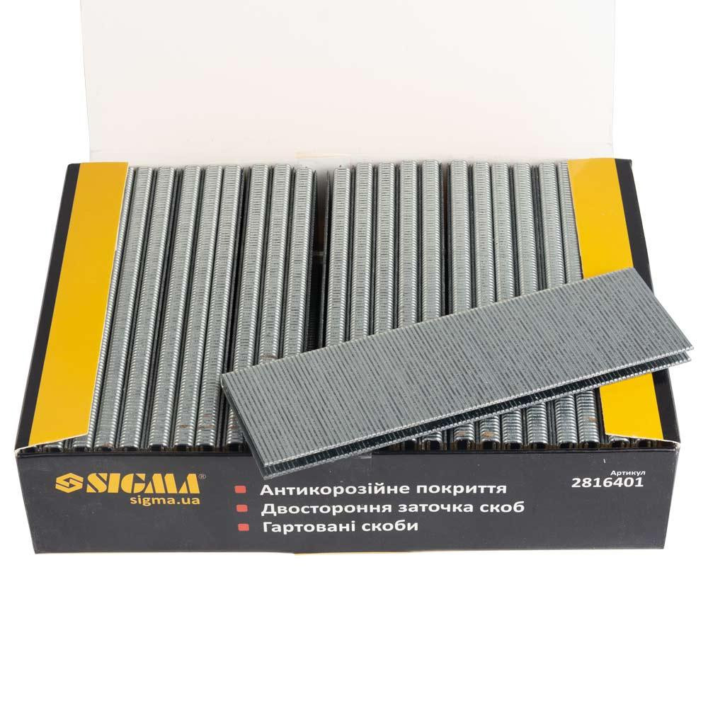 Скоби 40×5.8мм для пневмостеплера 5000 шт SIGMA (2816401) Київ - фото 4