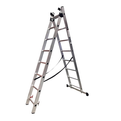 Драбина GTM 3-секції, розкладна, 3*8сх. 2,18-4,88м (KME308) Вінниця - фото 2