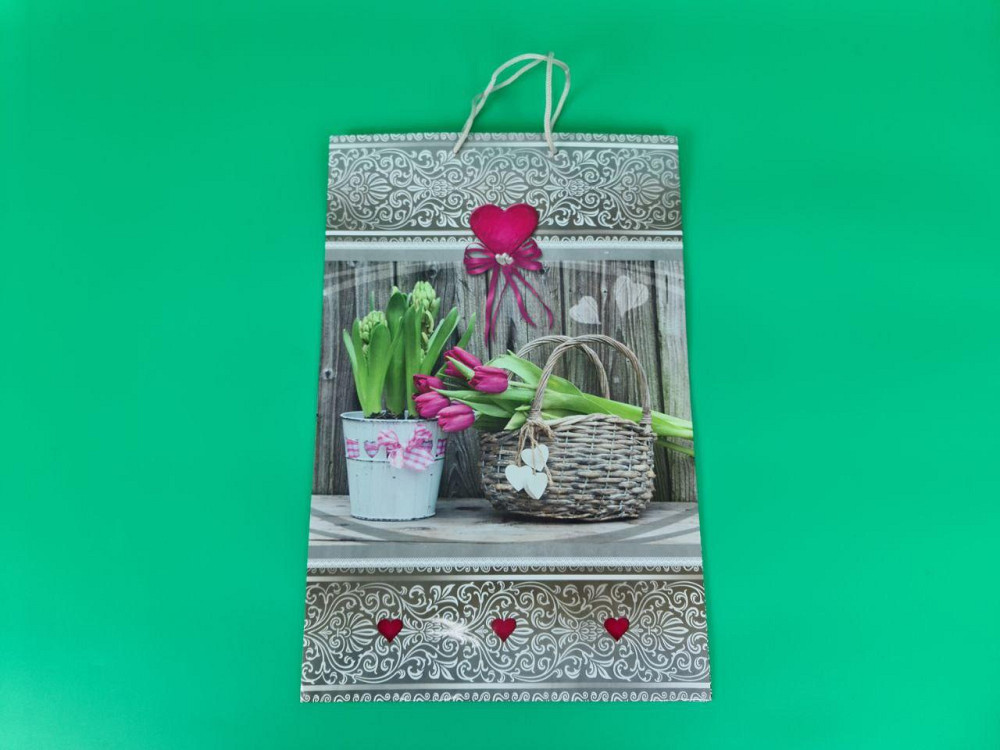 Пакет бумажный гигант вертиркальный (30х42х12)(артGV-088) (12 шт) Харьков - изображение 3