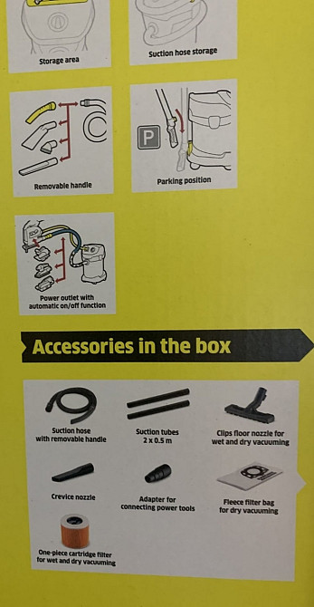 С Германии 19Л karcher wd3 p под инструмент  розеткой пылесос пилосмок. Харків - фото 2