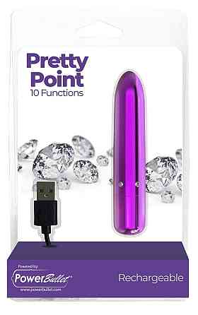 Вибропуля PowerBullet - Pretty Point Rechargeable Bullet Purple Sex Aura Киев
