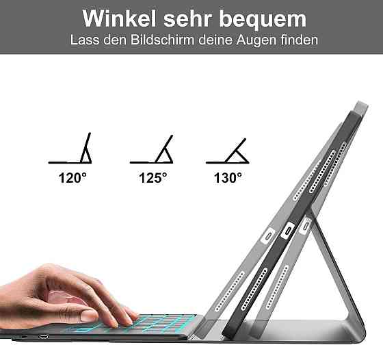 Клавіатура-чохол Lenovo Idea Tab Pro 2025 12.7 чорний Bluetooth USB-C QWERTZ трекпад підсвічування магнітна обкладинка-клавіатура Київ