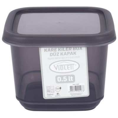 Емкость для сыпучих продуктов Violet House Transparent Black 0.5 л (0297 Transparent Black) Винница - изображение 2
