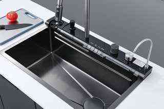 Мийка багатофункціональна Zerix ZH7546-SET-05 Decor Graphite з вбудованим змішувачем з нерж.сталі (ZM5592) Київ