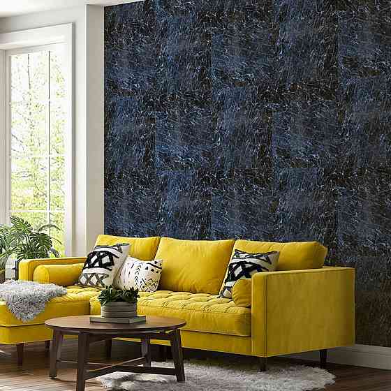 Декоративная ПВХ плита 600х600х3мм Черный мрамор (S) SW-00001625 Днепр