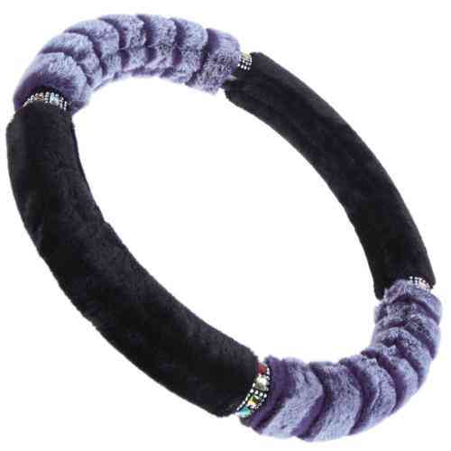 Чохол на кермо VLOD-F95 BK/PRL M чорний/пурпурний мех Харків