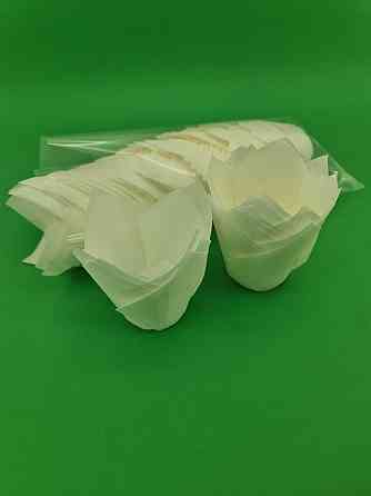 Тарталетки паперові для кексів ТЛ-150 Тюльпан Білий" (50*60/80) (100 шт.) (1 уп.) Харків