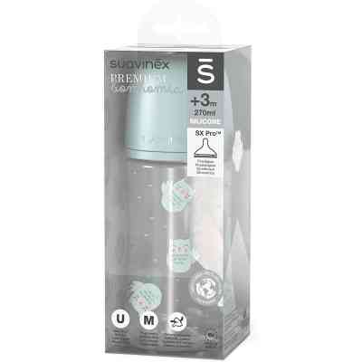 Пляшечка для годування Suavinex Bonhomia, повільний потік, 270 мл, зелена (307835) Вінниця