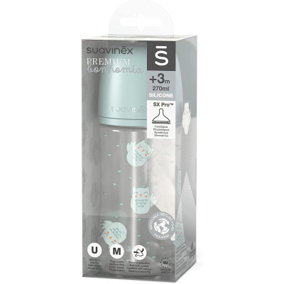 Пляшечка для годування Suavinex Bonhomia, повільний потік, 270 мл, зелена (307835) Вінниця - фото 3