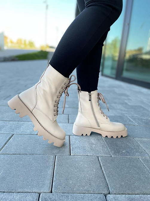 Egga Черевики жіночі EGGA -118 бежеві (весна-осінь, шкіра натуральна) (4812) 37р.39р.40р. 37 Коломия - фото 1