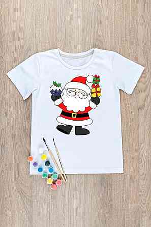 Футболка-раскраска детская Санта топ Киев