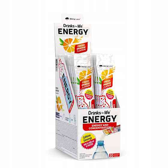 Енергетик Olimp Nutrition Drinks for life Energy 20 х 4 g (Orange) Луцьк