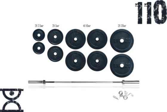 Штанга олімпійська набірна на 110 кг Гантелі, гирі, штанги та диски граниліт Київ