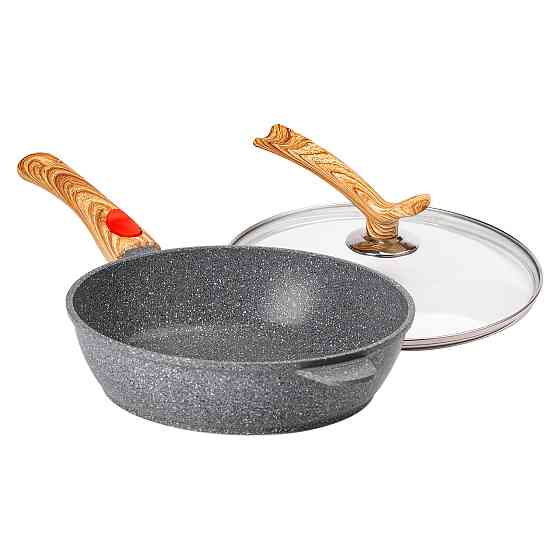 Глибока сковорода з кришкою Ø 26 см, сірий колір Київ