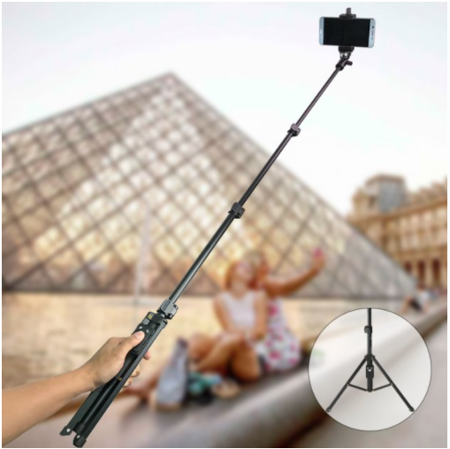 Телескопічний штатив монопод Yunteng VCT-1388 Селфи палиця для камери телефону (Чорний) Вінниця