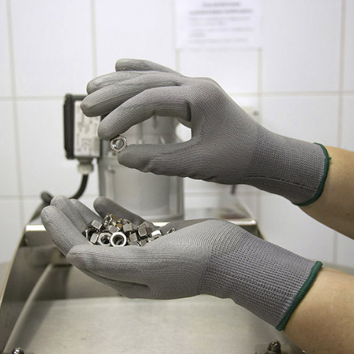 Рукавички 4572 трикотаж поліуретанове покриття неповний облив р.10(XL) сірий ДКГ Житомир - фото 4