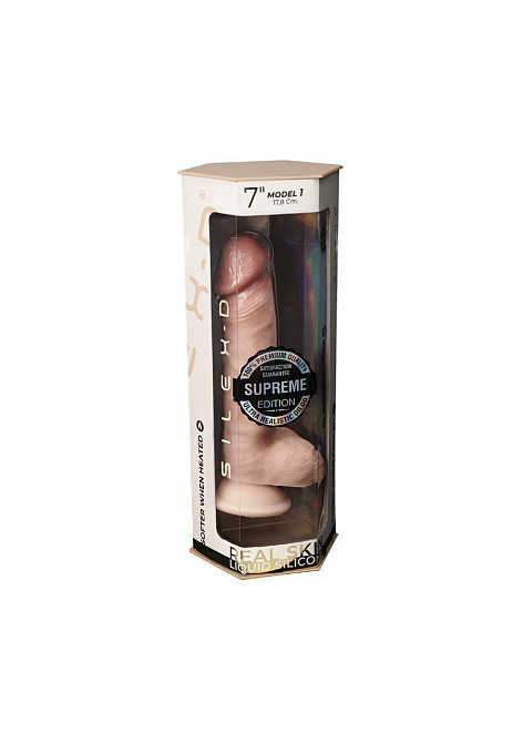 Фаллоимитатор SilexD Johnny Premium Real Skin Flesh (7in MODEL 1), ультрареалистик, диаметр 3,8 см Sex Aura Киев - изображение 7