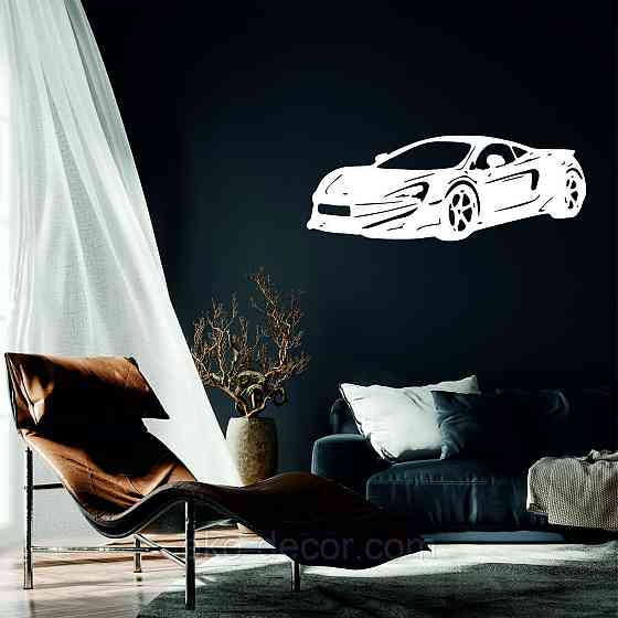 Декоративное настенное Панно «Машина» Декор на стену 50*38 см, Белый Киев