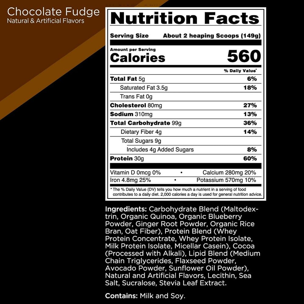 Гейнер Rule One Clean Gainer 4.47 kg (Chocolate Fudge) Луцк - изображение 2