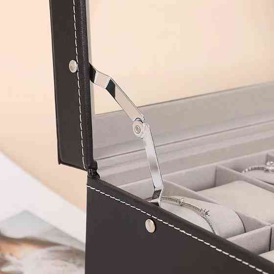 Шкатулка для украшений, аксессуаров и драгоценностей футляр для хранения из искусственой кожи 30.3х20.3х8 см Каменец-Подольский