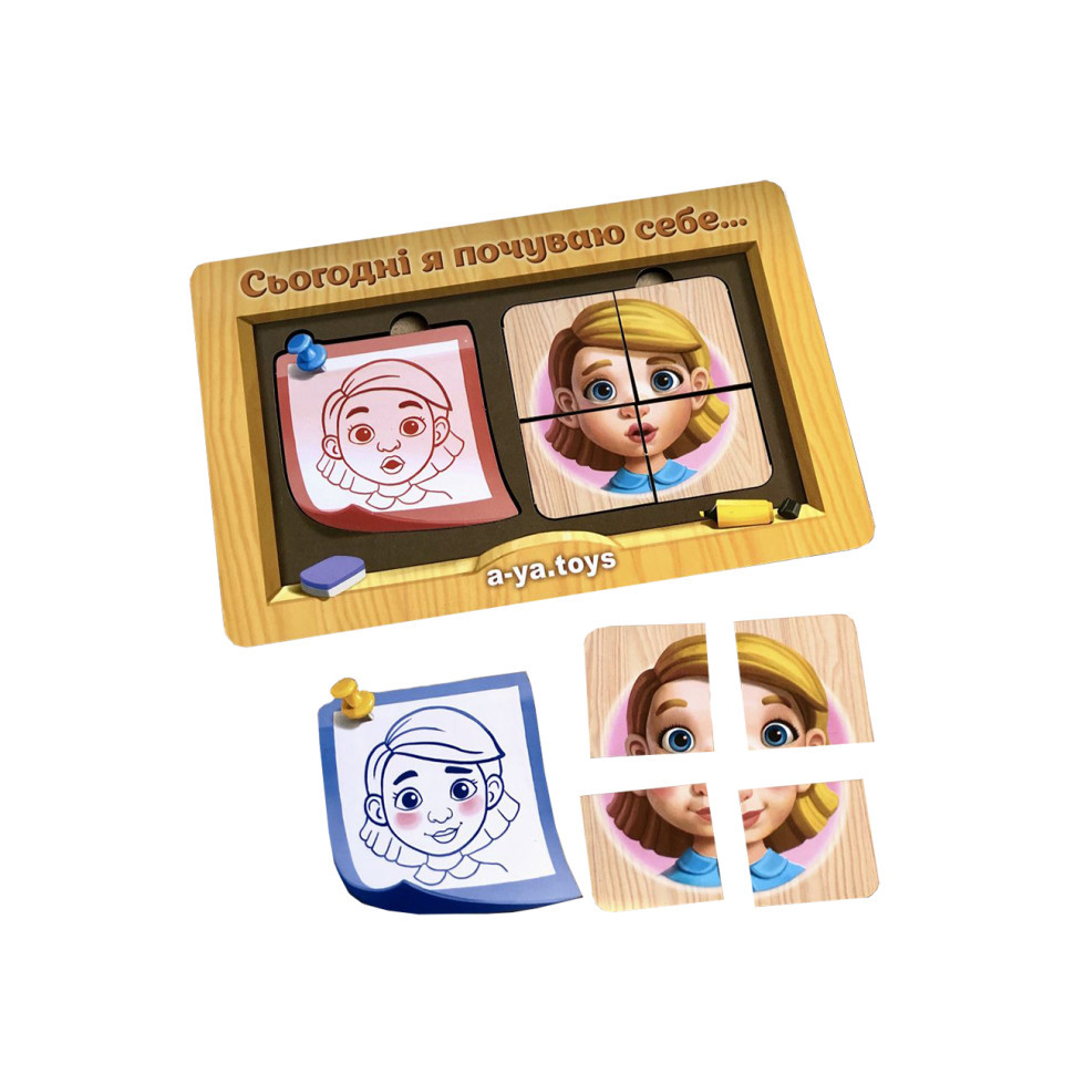 Деревянный пазл-сортер 