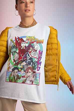 Футболка з аніме принтом Дандадан Окарун Момо Айасе оверсайз (S/M/L) Чорний AnimeJ0808 Дніпро