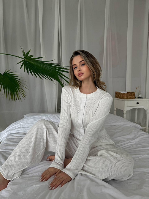 Жіноча стильна домішка піжама-трійка, бавовна 100% 44/46 Одеса - фото 7