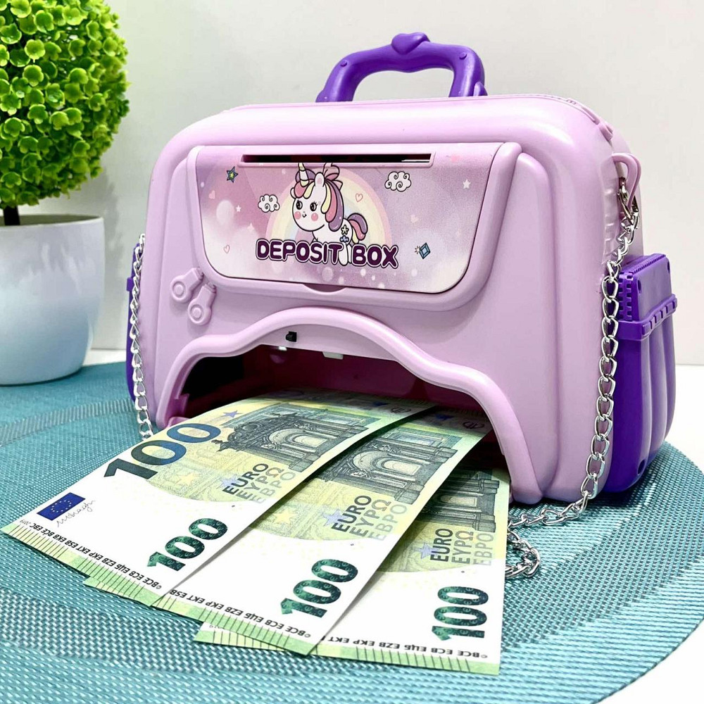 Скарбничка-сейф для дівчинки Сумочка із кодовим замком звук світло Фіолетова (MK 5418) Чернігів - фото 10