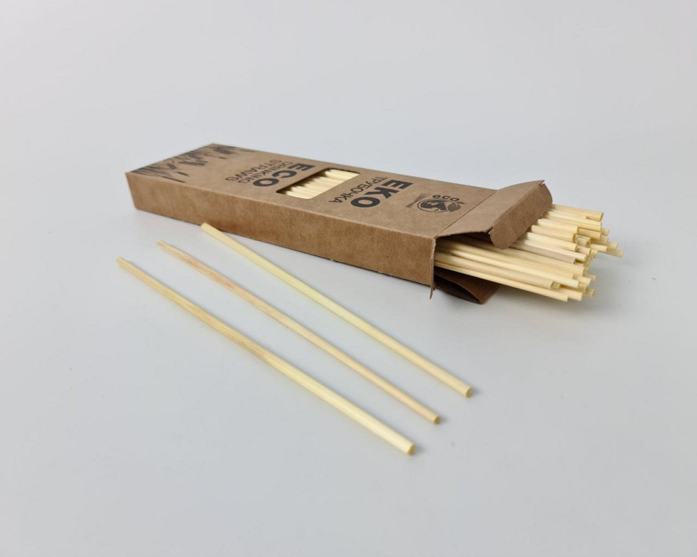 Трубочки для напитков «Пшеница» 100 шт – одноразовые соломинки с узором, для соков, коктейлей, праздников Харьков - изображение 3