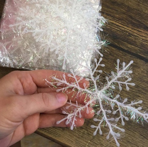 Снежинки для декора 10 штук 10 см белый Киев - изображение 1