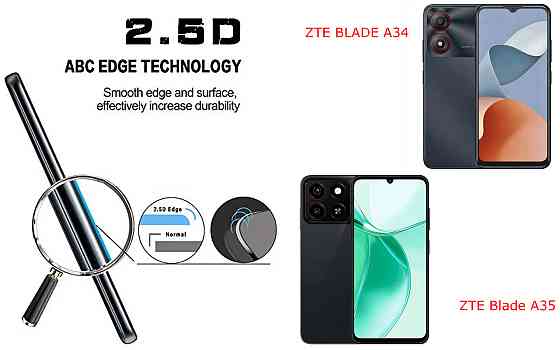 Захисне скло ArmorGlass для ZTE BLADE A34, ZTE Blade A35 – стійке до подряпин та ударів Київ