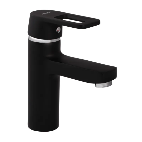 Смеситель для умывальника Zerix Z1030-6 черный (ZX0352) Киев