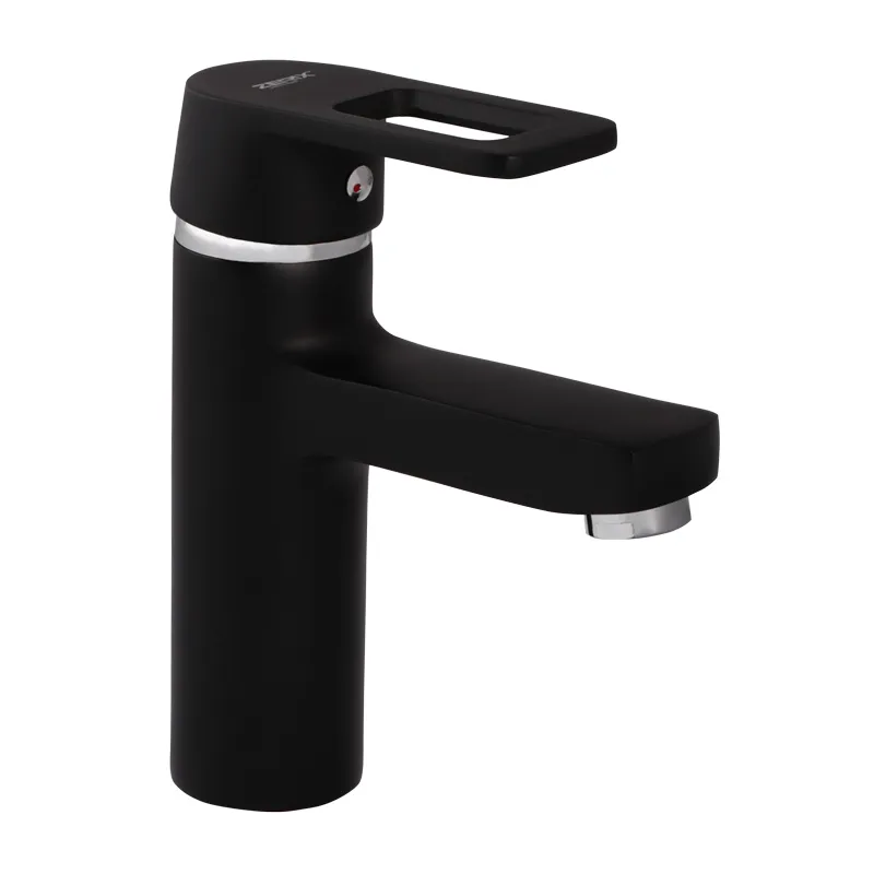 Смеситель для умывальника Zerix Z1030-6 черный (ZX0352) Киев - изображение 1