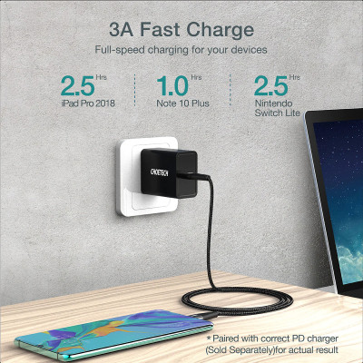 Дата кабель USB-C to USB-C 1.2m USB4.Gen 3 40 Gbps 240W Choetech (XCC-1040) Вінниця - фото 6