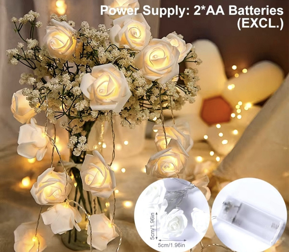 Гірлянда "Троянда" 1,5 м 10 led на батарейках Сміла - фото 3