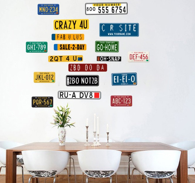 Виниловая наклейка на стену Номера авто Киев - изображение 1