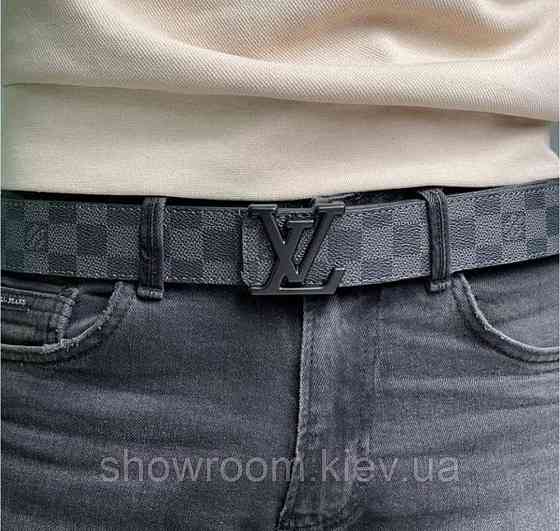 Мужской кожаный брендовый ремень (7010-1 black) Киев