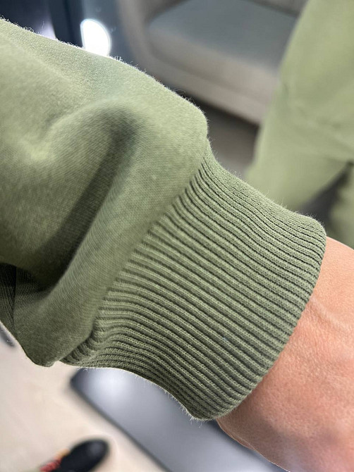 Костюм женский Pepper mint 24-13-14 простой брюки джогеры на резинке и свитшот оверсайз утепленный флис хаки, хаки, M Киев - изображение 13