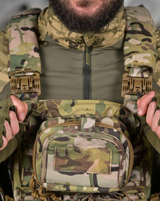 Плитоноска Artex з напашником системою швидкого скидання і 7 підсумками НП4876 Одеса - фото 8