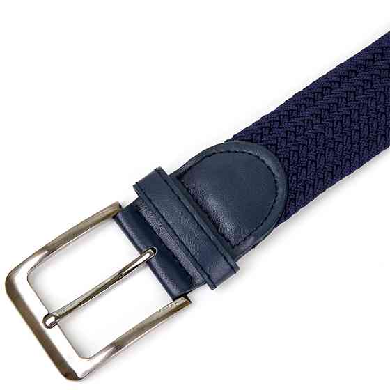 Текстильний ремінь чоловічий класика Vintage 20520 Синій Київ
