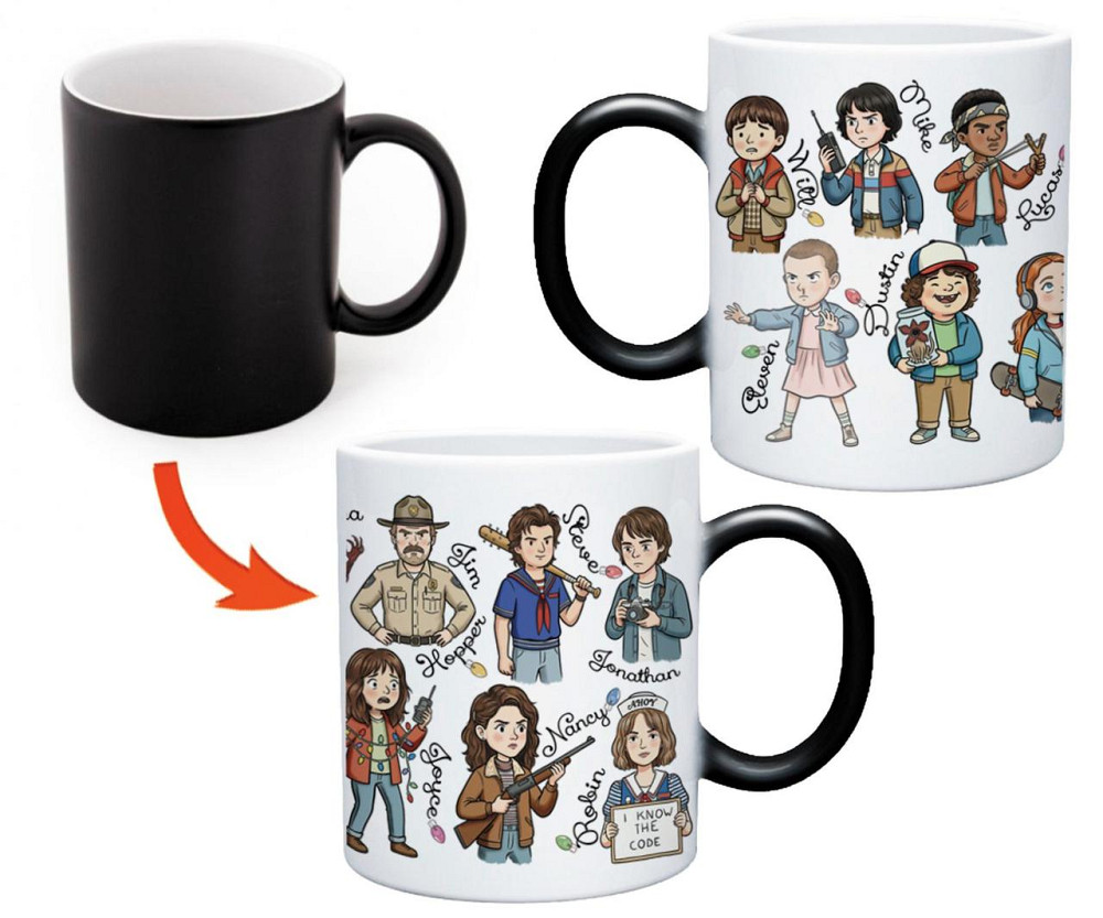 ☕ Чашка з головними героями серіалу «Дивні дива» (Stranger Things) Одеса - фото 4