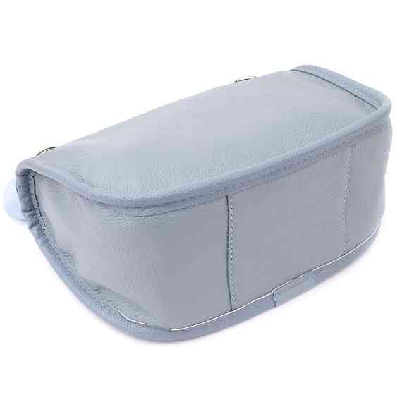 Полукруглая сумка для женщин из натуральной кожи Vintage 22908 Серо-голубой Киев