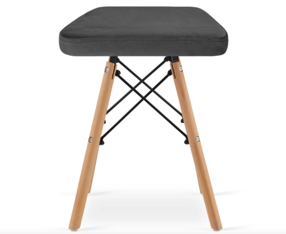 Табурет Leobert Werk квадратний з дерев'яними ніжками сірий темний Київ