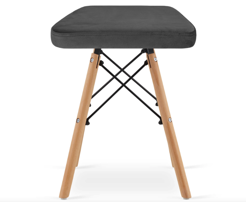 Табурет Leobert Werk квадратний з дерев'яними ніжками сірий темний Київ - фото 2