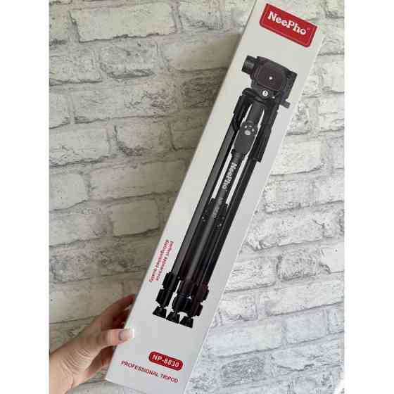 Штатив тренога NeePho NP-8830 не съемная площадка + держатель + пульт + чехол (54-155см) Черный Киев