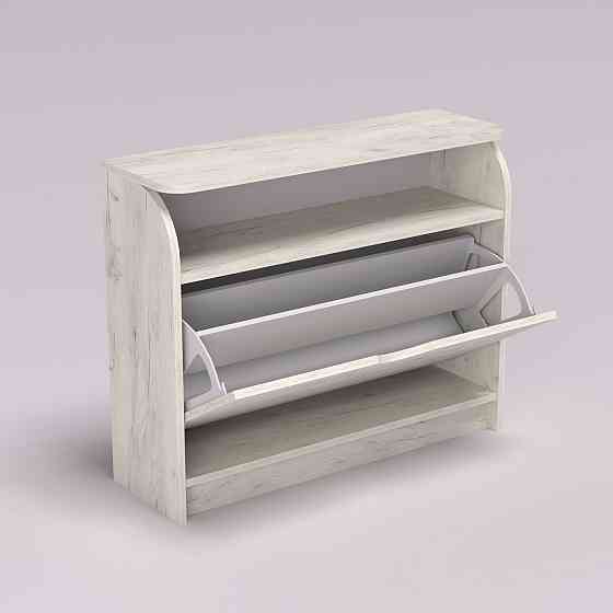 Тумба для обуви №3, Дуб Крафт Білий, 800/250/650 Львов