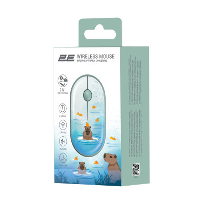 Мышка 2E MF300 CAPYBARATANGERINE Silent Wireless/Bluetooth Green (2E-MF300WCAPIBARAGN) Винница - изображение 6