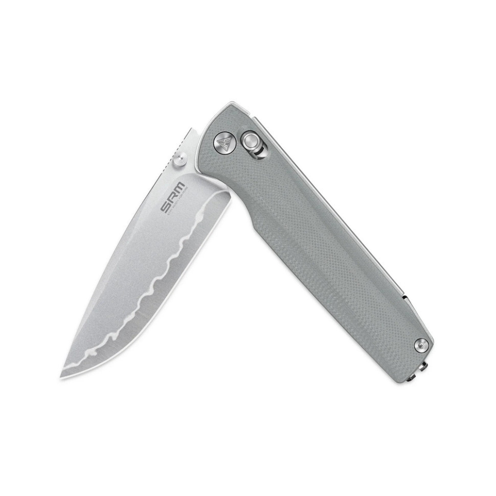 Ніж складаний туристичний SRM Terrier 258L-GK2 (9.3 см) 140Cr / G10 сірий Київ - фото 2