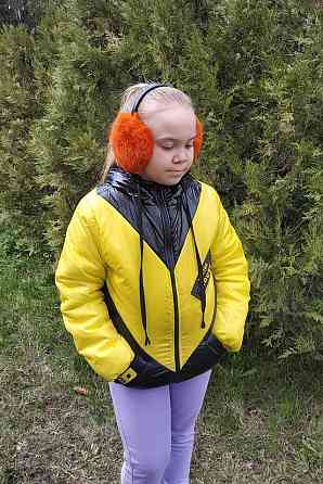 Наушники меховые детские из кролика Оранжевый Харьков