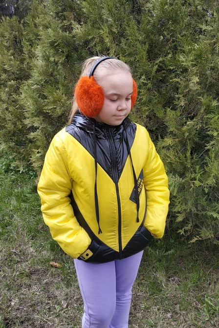 Наушники меховые детские из кролика Оранжевый Харьков - изображение 4